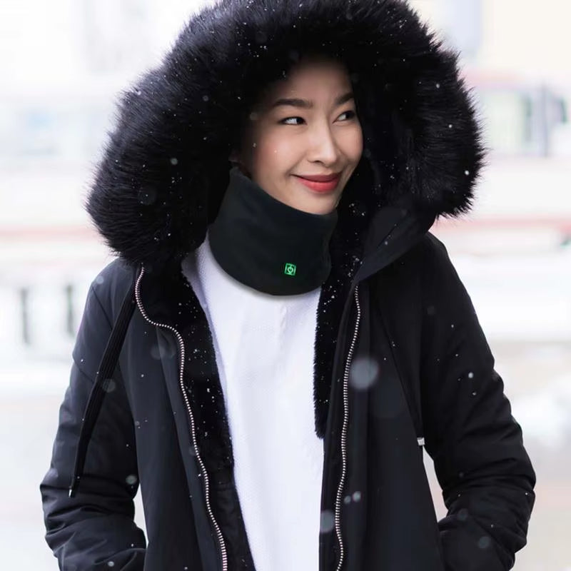 USB Electric Heating Scarf Cold Weather Neck Warmer Wireless Heated Scarf Neck Heating Pad for Winter Outdoor Sports
