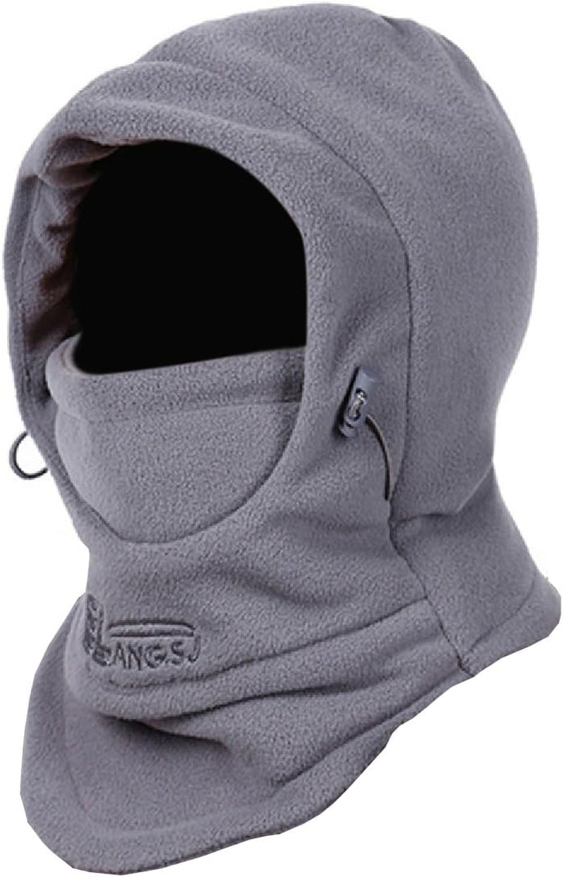 Kids Children'S Balaclava Hat Fleece Ski Face Mask Winter Cap Adjustable Double Neck Warmer