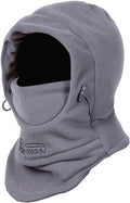 Kids Children'S Balaclava Hat Fleece Ski Face Mask Winter Cap Adjustable Double Neck Warmer