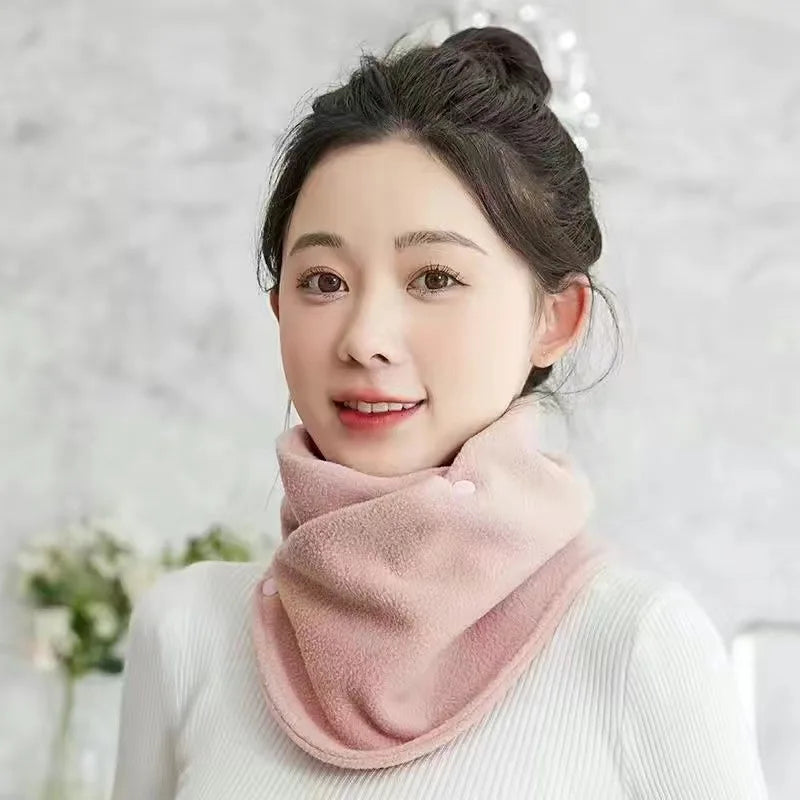 Winter Neck Scarf Thermal Anti-Cold Fleece Neck Scarf Winter Outdoor Sports Scarves Cold-Proof Collar Neckerchief Ski Tube Scarf