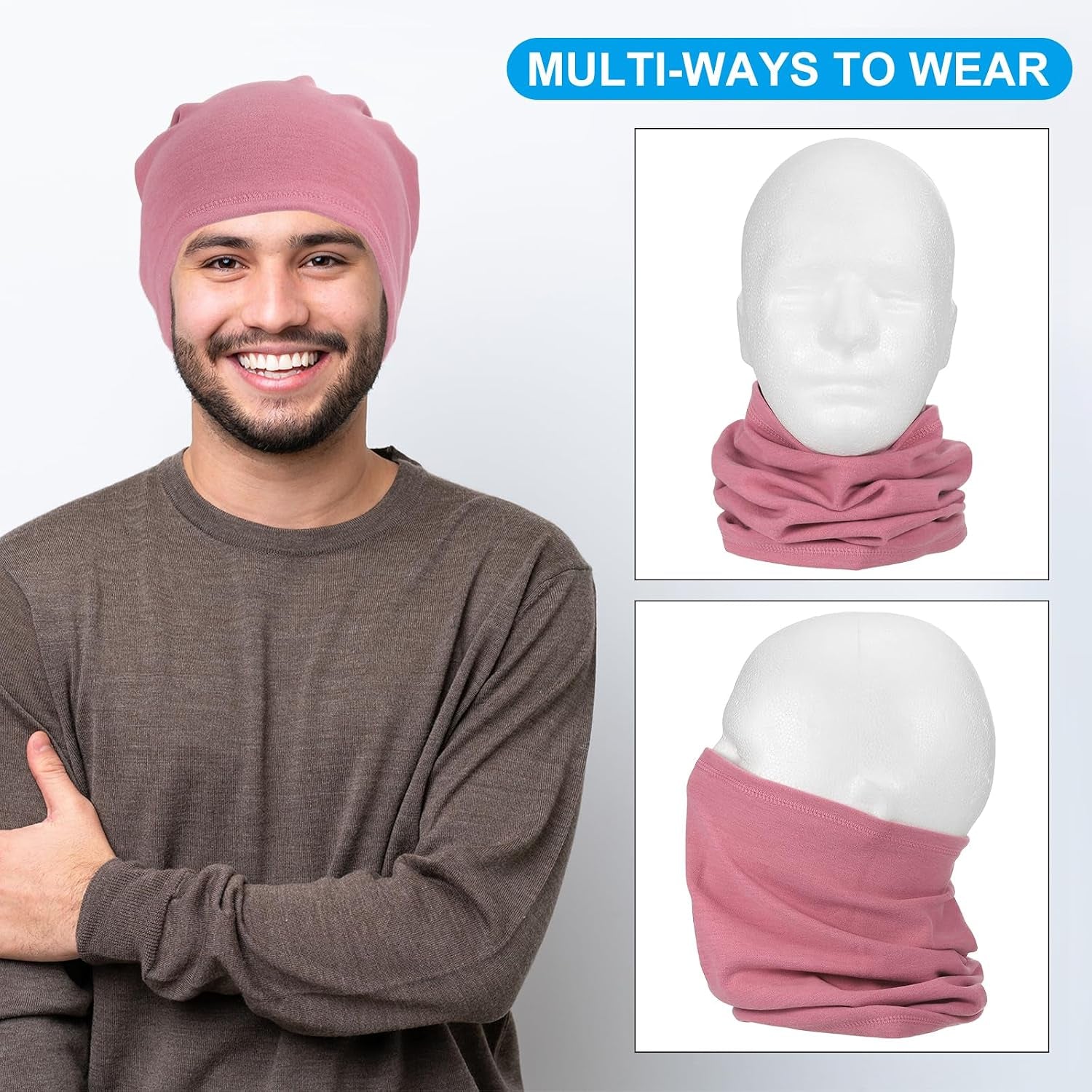 Winter Neck Warmer, Windproof Neck Gaiter Cold Weather Scarf Face Covering, Ski Gaiter for Men Women