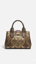 Embossed Leather Statement Bag