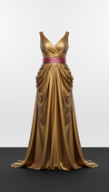 Silk Draped Evening Gown