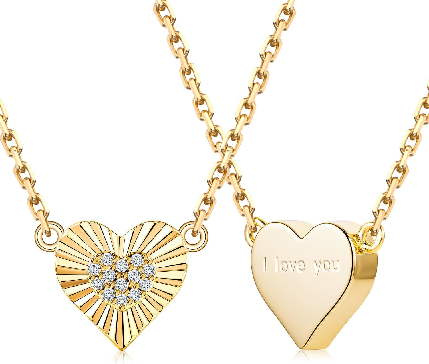 Gold Heart Birthstone Necklace for Women CZ Pendant Gift | Cubic Zirconia, Birth Stone, Gold Plated, Elegant, Jewelry, Gift, Birthday, Mother'S Day, Anniversary, Christmas