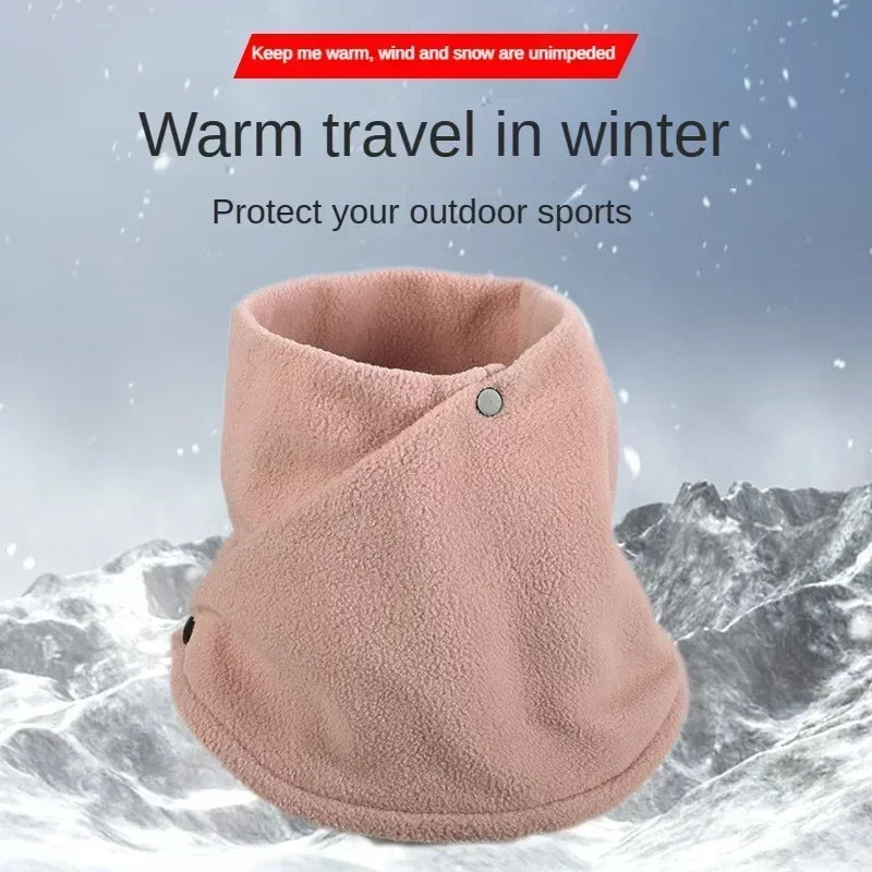Winter Neck Scarf Thermal Anti-Cold Fleece Neck Scarf Winter Outdoor Sports Scarves Cold-Proof Collar Neckerchief Ski Tube Scarf
