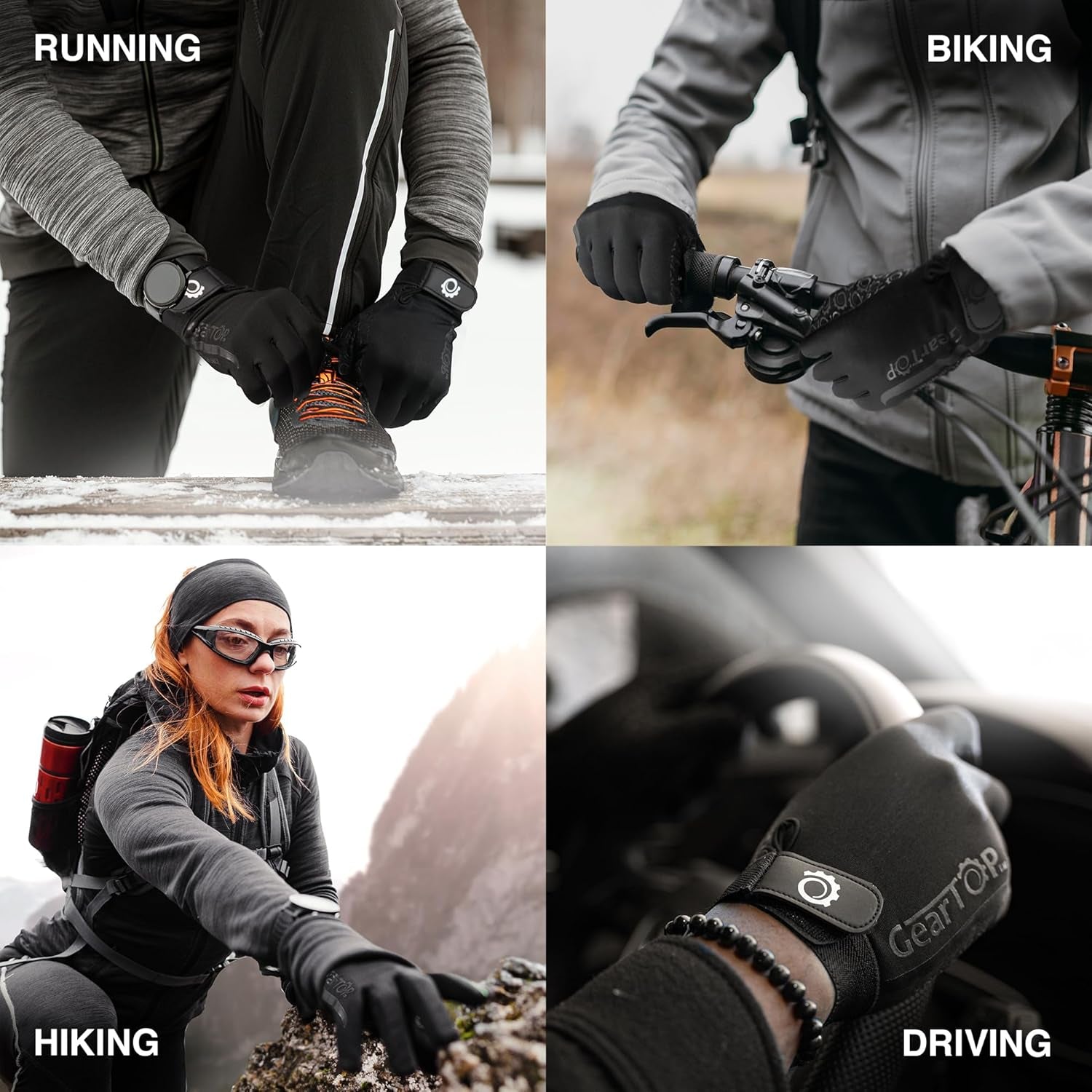 Football Gloves for Men & Women for Cold Weather, Touchscreen Winter Gloves Men Running Gear, Warm Glove Liners for Hiking, Freezer Gloves