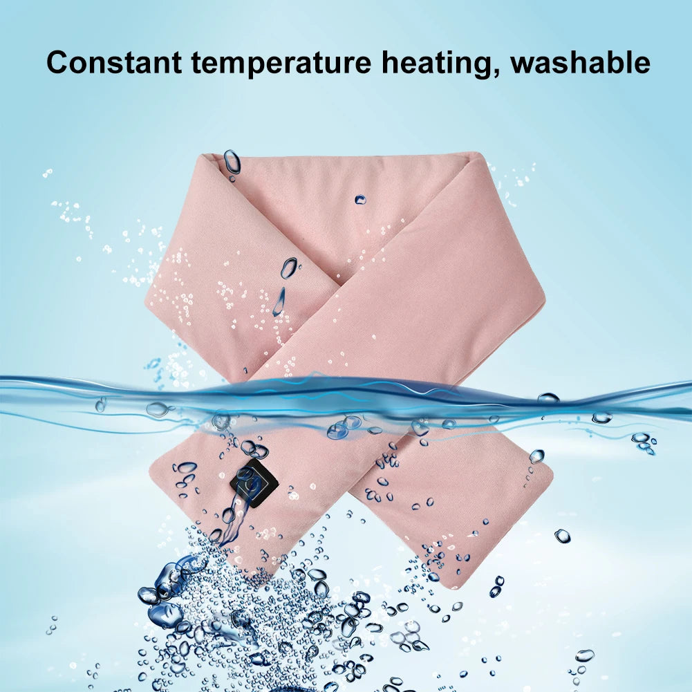 Outdoor Warm Electric Heating Scarf 3 Gear Winter Heated Scarf Neck Warmer USB Heater Thermal Shawl Neck Wrap Fleece Women Scarf