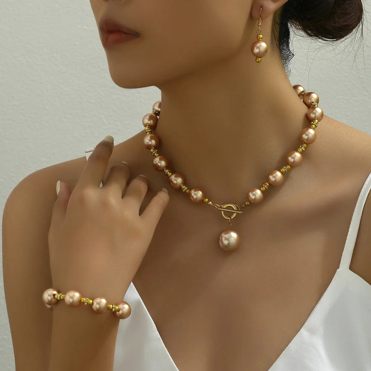 2/3/4Pcs Earrings Set Necklace Ring Bracelet Jewelry Set Bridal Wedding Banquet Accessories Fashionable Women Party Holiday Gift