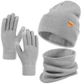 Winter Hat, Scarf & Glove Set for Men and Women,Black