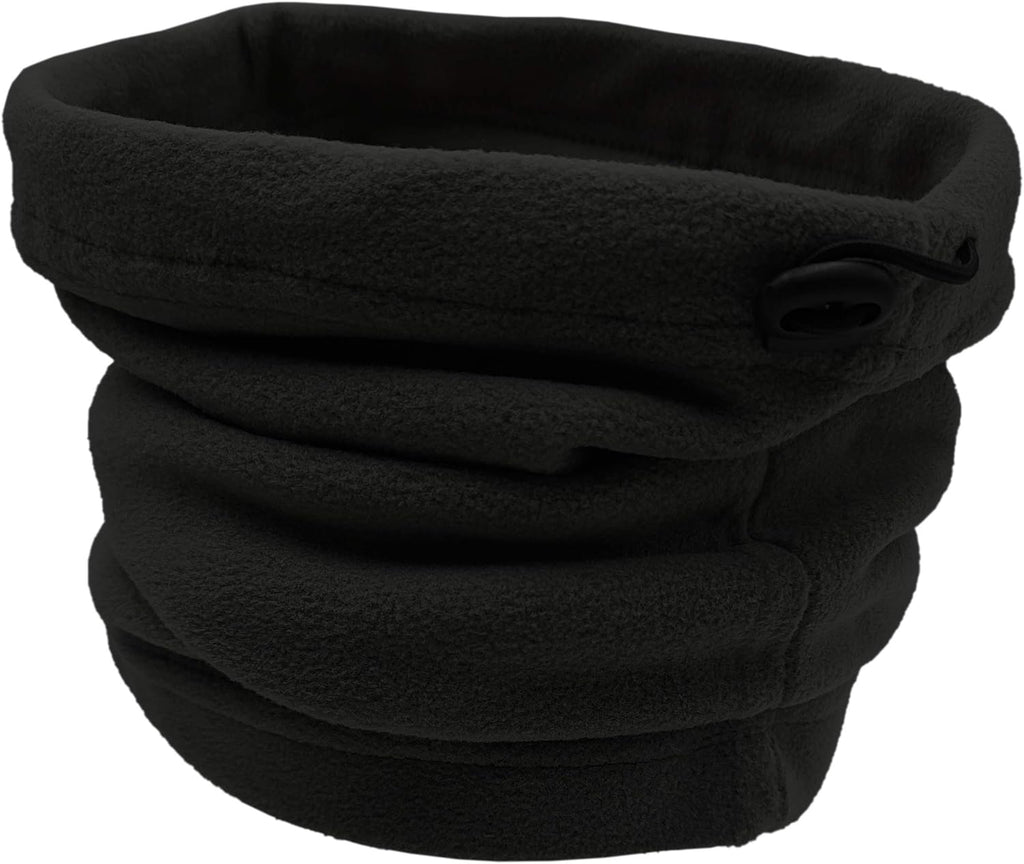 Thermal Neck Gaiters, 3 Pack Warm Winter Scarf Tube, Soft Fleece, Adjustable Strap Bulk