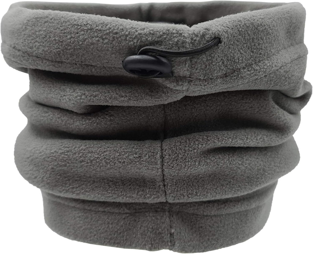 Thermal Neck Gaiters, 3 Pack Warm Winter Scarf Tube, Soft Fleece, Adjustable Strap Bulk