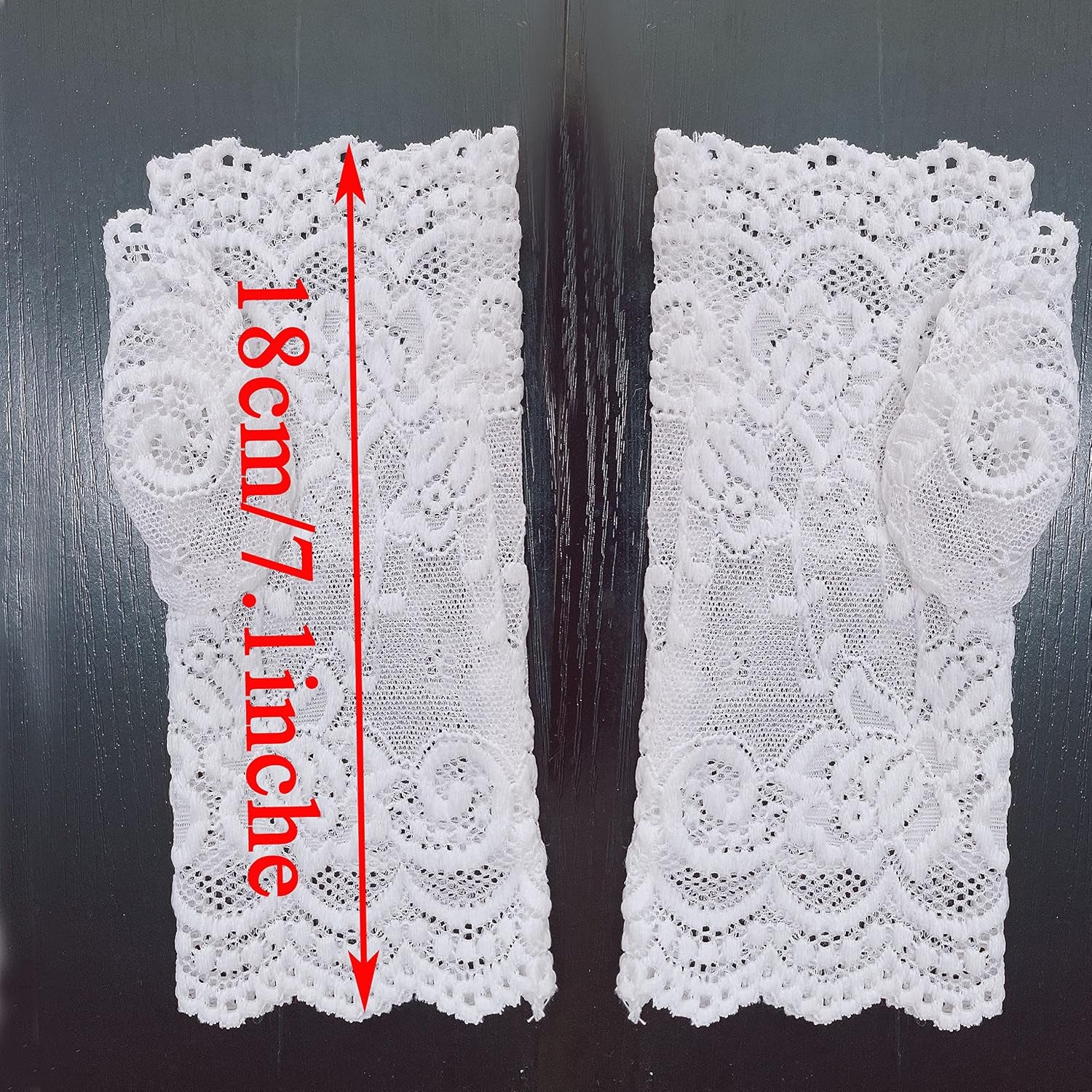 Women Short Lace Gloves Sunblock Fingerless Bridal Wrist Gloves Opera Evening Wedding Tea Party Prom Cosplay 1920S