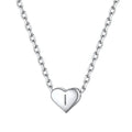 Dainty Initial Heart Necklace Trendy 925 Sterling Silver Cute Heart Pendant Choker Necklaces Letter Jewelry Gifts for Women
