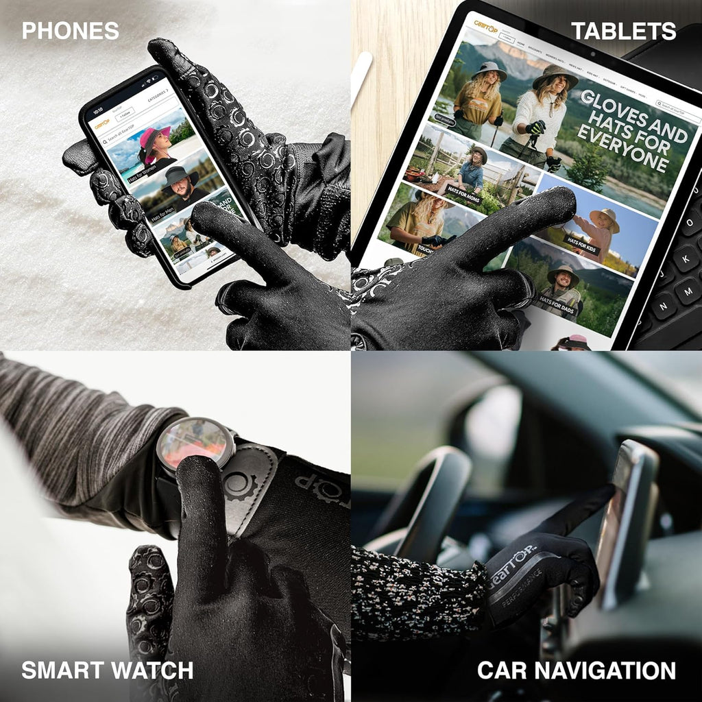 Football Gloves for Men & Women for Cold Weather, Touchscreen Winter Gloves Men Running Gear, Warm Glove Liners for Hiking, Freezer Gloves