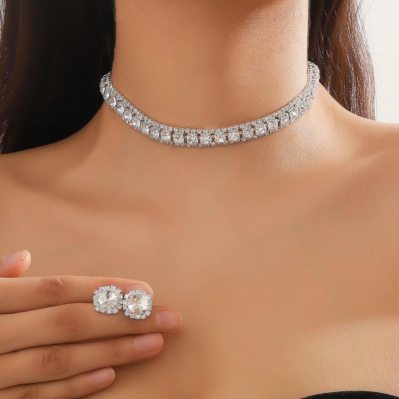 2/3/4Pcs Earrings Set Necklace Ring Bracelet Jewelry Set Bridal Wedding Banquet Accessories Fashionable Women Party Holiday Gift