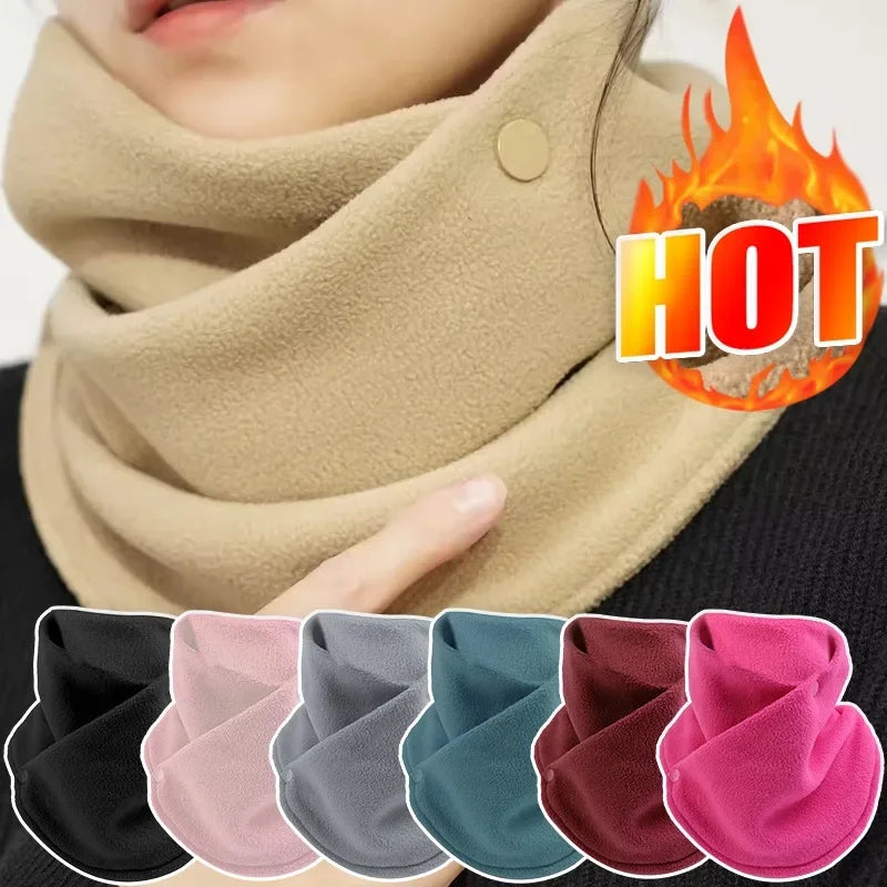 Winter Neck Scarf Thermal Anti-Cold Fleece Neck Scarf Winter Outdoor Sports Scarves Cold-Proof Collar Neckerchief Ski Tube Scarf