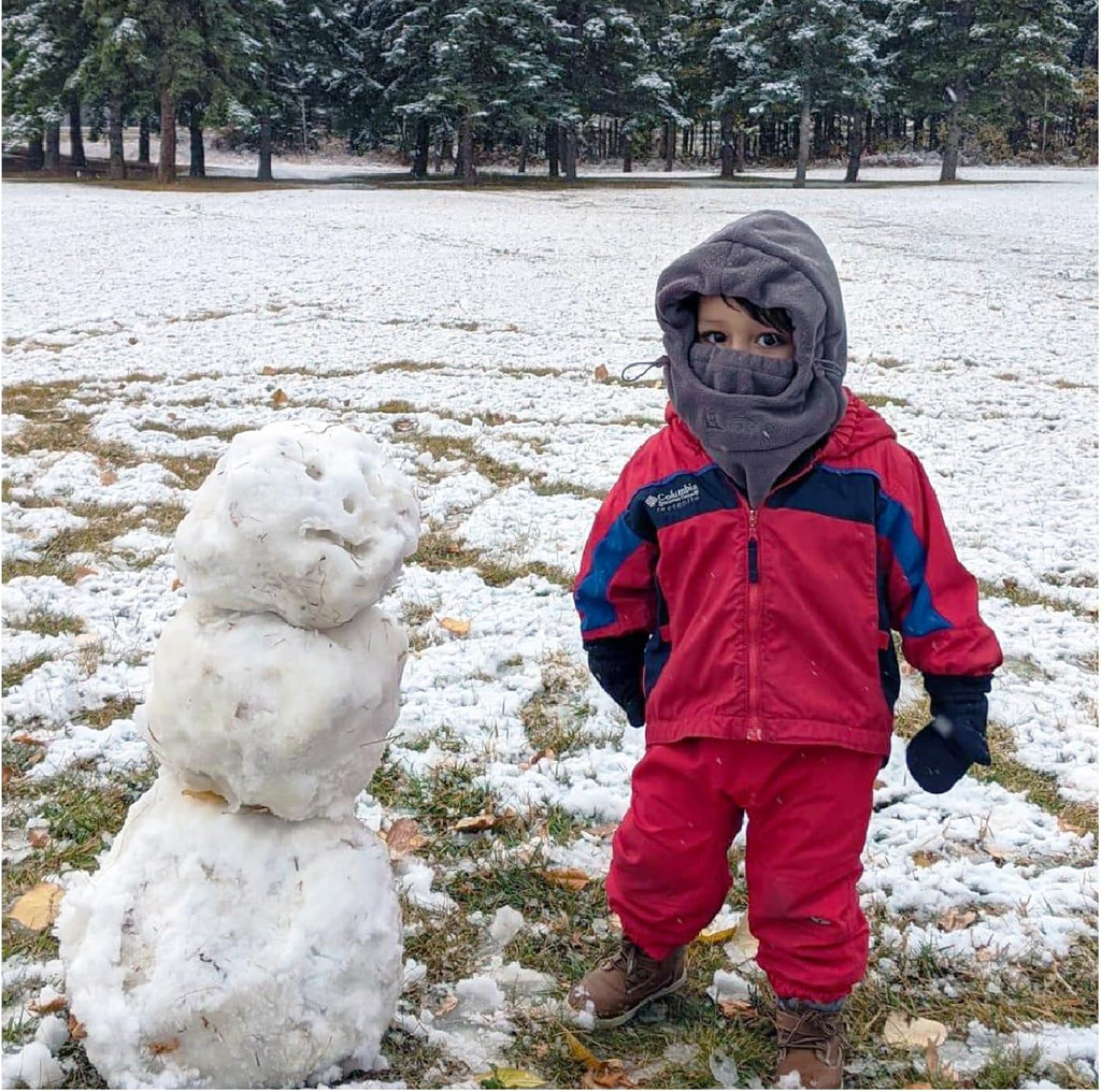 Kids Children'S Balaclava Hat Fleece Ski Face Mask Winter Cap Adjustable Double Neck Warmer