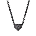Dainty Initial Heart Necklace Trendy 925 Sterling Silver Cute Heart Pendant Choker Necklaces Letter Jewelry Gifts for Women