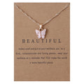 TIHLMK Friendship Necklace Sweet Butterfly Necklace Acrylic Color Clavicle Chain Necklace