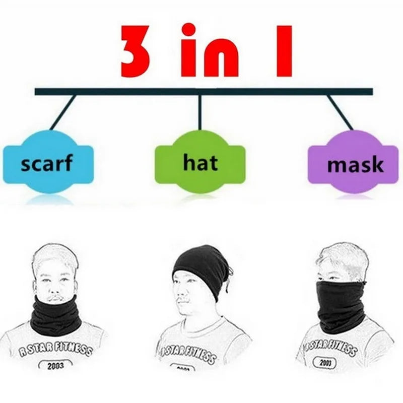 1/2Pcs Fleece Neck Warmer Winter Neck Windproof Tube Scarf for Men Bandana Mask Soft Half Face Cover Snowboard Gaiter Women 2025
