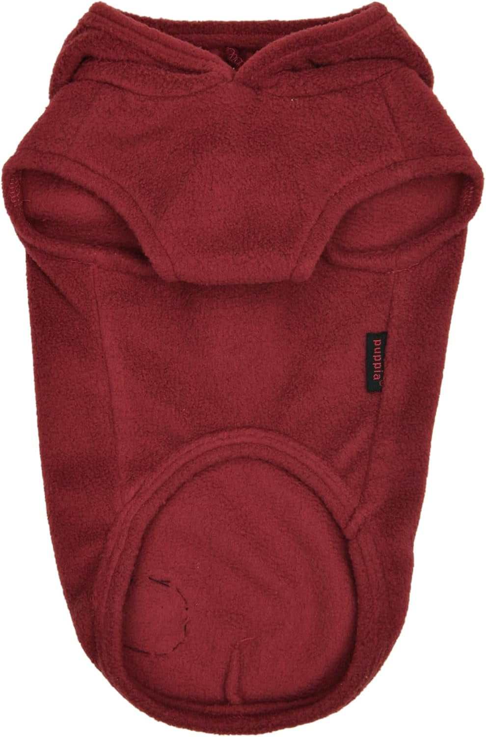 Zuko Warm Winter Hooded Polar Fleece Shirts with Integrated Harness for Small and Medium Dogs, Wine, Medium
