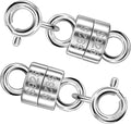 925 Sterling Silver Magnetic Necklace Clasps and Closures Min Magnetic Clasps for Necklaces Bracelets Chain Extender Connector for Jewelry Making Necklace 2Pack