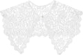 Elegant Lace Faux Collar for Women, Detachable White Floral Design, Perfect for Layering with Dresses and Shirts, Comfortable and Breathable, Ideal for Casual and Formal Occasions