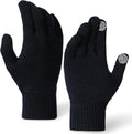 Merino Wool Running Gloves for Winter Lightweight Touchscreen Thermal Knit Glove for Men&Women Upgraded